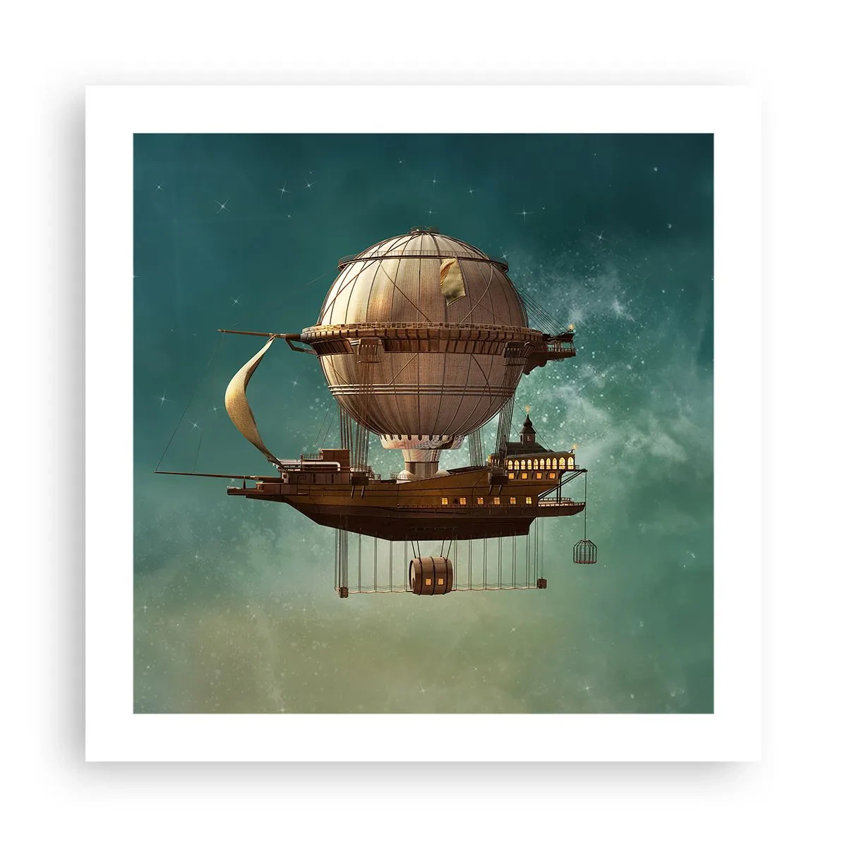 Plakat - Jules Verne hilser - 50x50 cm