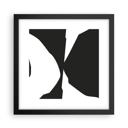 Plakat i sort ramme - Positiv-negativ - 30x30 cm