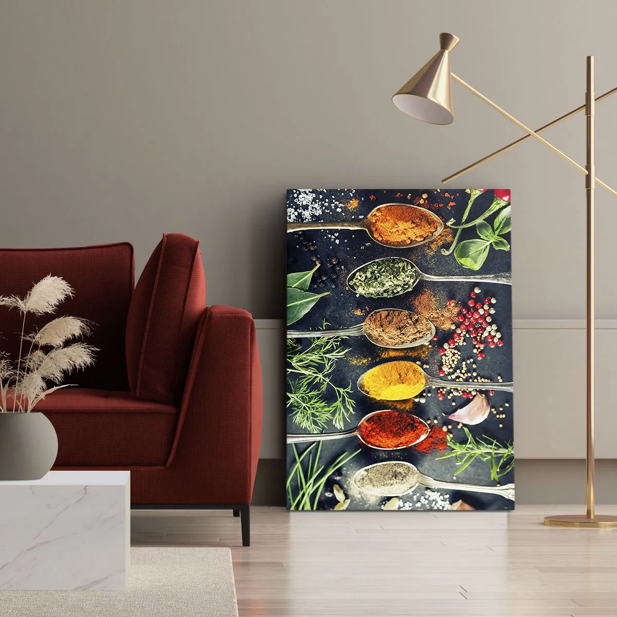 Lærredstryk - Billede på lærred - Kulinarisk magi - 50x70 cm
