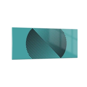 Billede på glas - Cirklen - en geometrisk variation - 120x50 cm