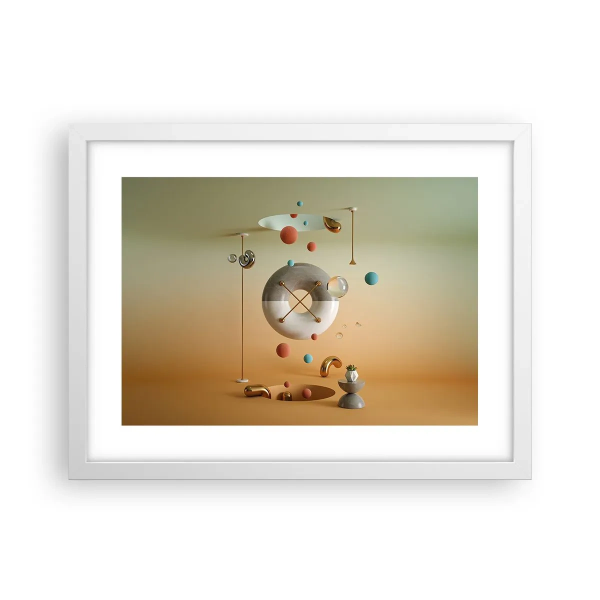 Plakat i hvid ramme - Alt kan ske - 40x30 cm