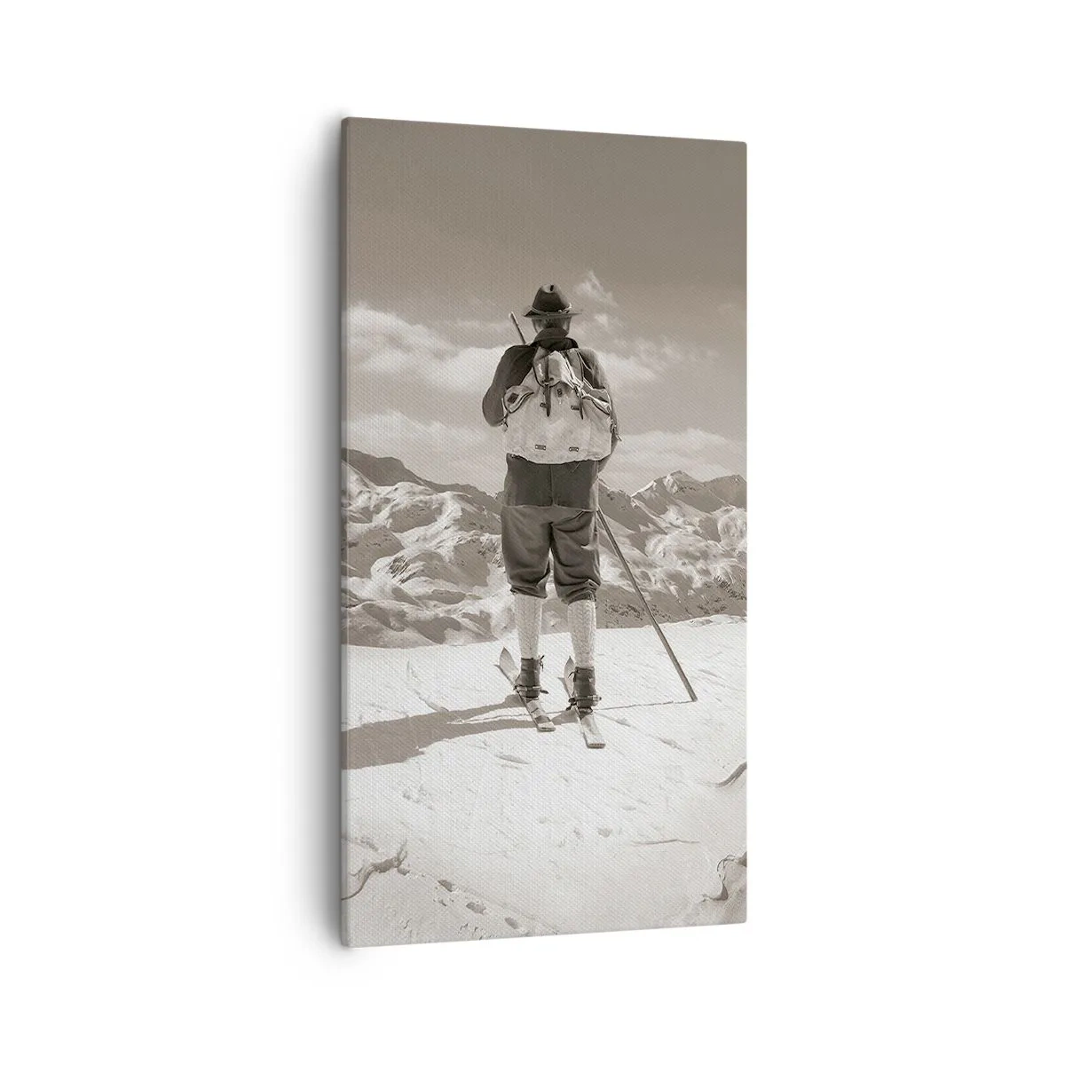 Lærredstryk - Billede på lærred - Og bjergene er de samme - 55x100 cm