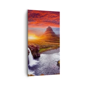 Lærredstryk - Billede på lærred - En udsigt over Midgård - 65x120 cm