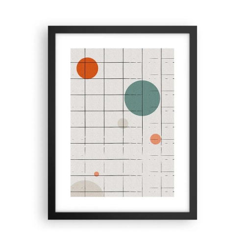 Plakat i sort ramme - Fanget i en fælde. Os eller dem? - 30x40 cm