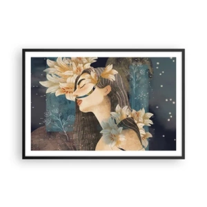 Plakat i sort ramme - Eventyret om prinsessen med liljerne - 91x61 cm