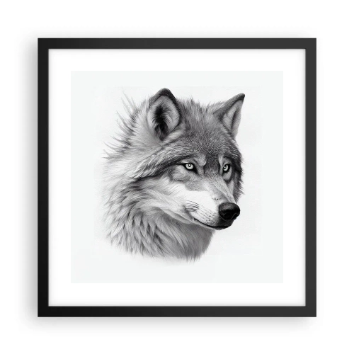 Plakat i sort ramme - Alpha - uden tvivl - 40x40 cm