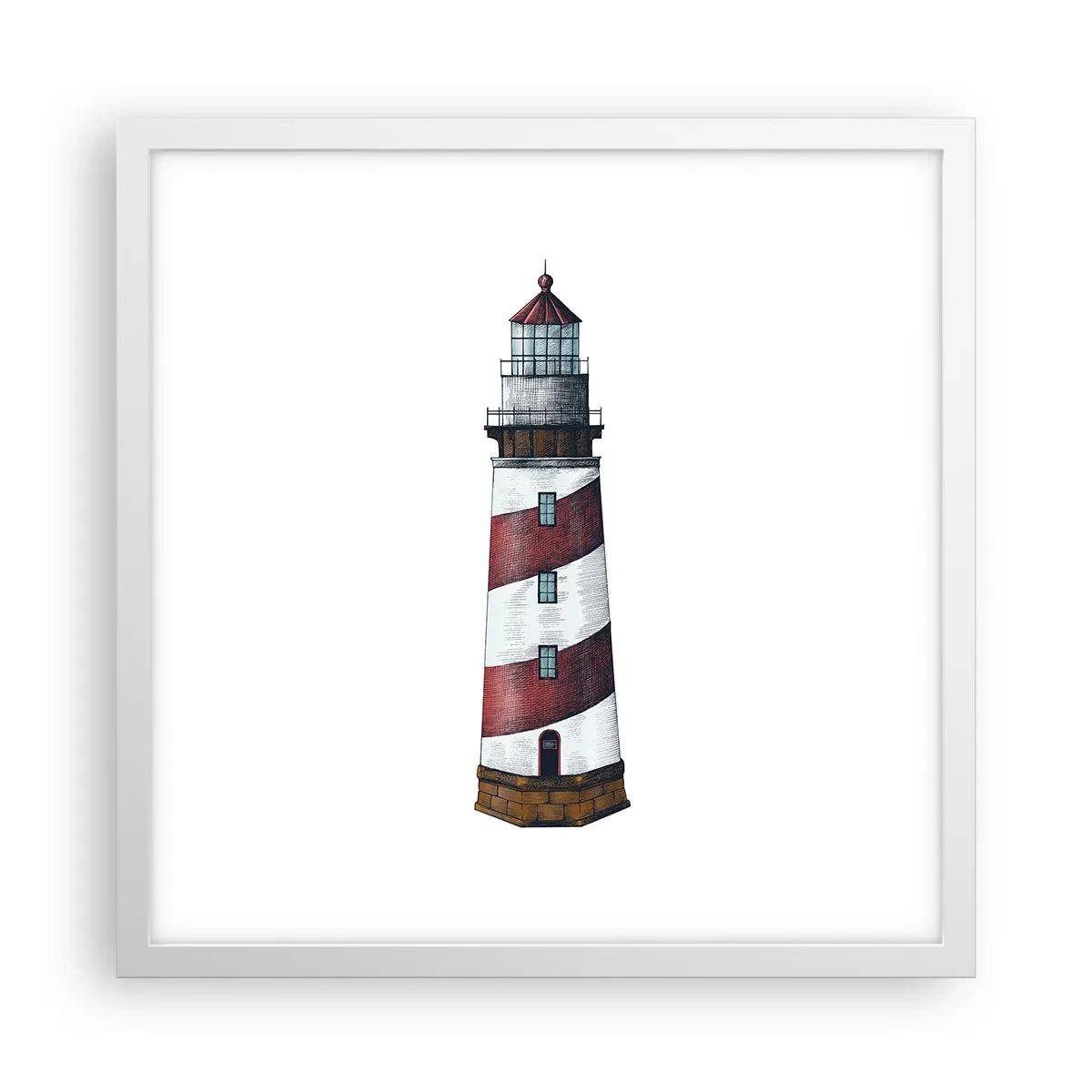 Plakat i hvid ramme - Altid på vagt - 40x40 cm