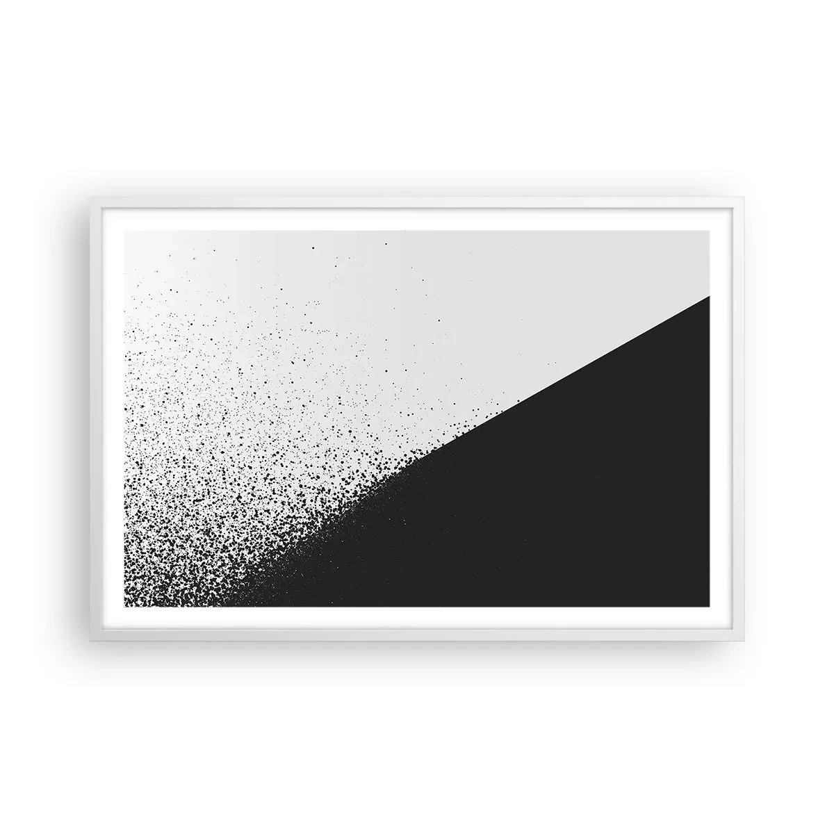 Plakat i hvid ramme - Hurtigere og hurtigere, mere og mere - 91x61 cm