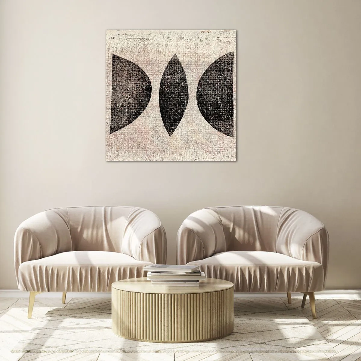 Billede på glas - Etnisk abstraktion - 50x50 cm