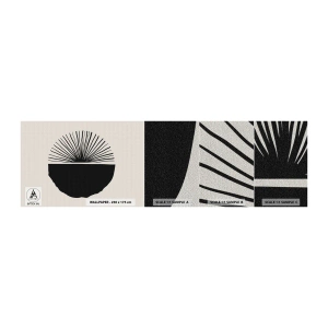 Prøve Fototapet Premium Sand - En vifte af muligheder - Boho, Minimalistisk, Skitse - 100x30 cm