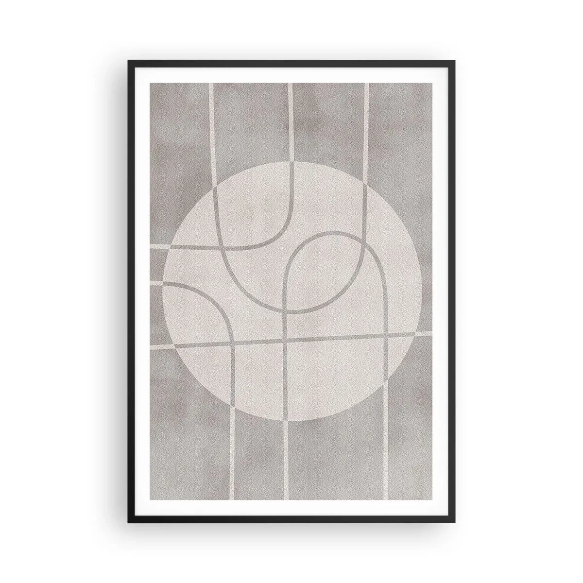 Plakat i sort ramme - Cirkulær og lige frem - 70x100 cm