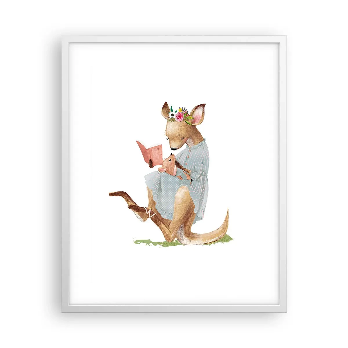 Plakat i hvid ramme - Læs for mig, mor - 40x50 cm
