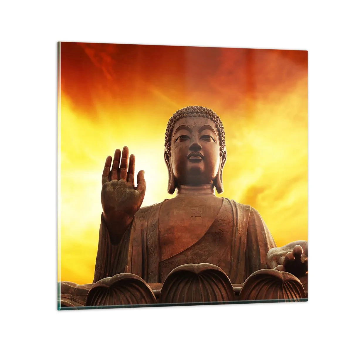 Billede på glas - Fred i verden - 40x40 cm