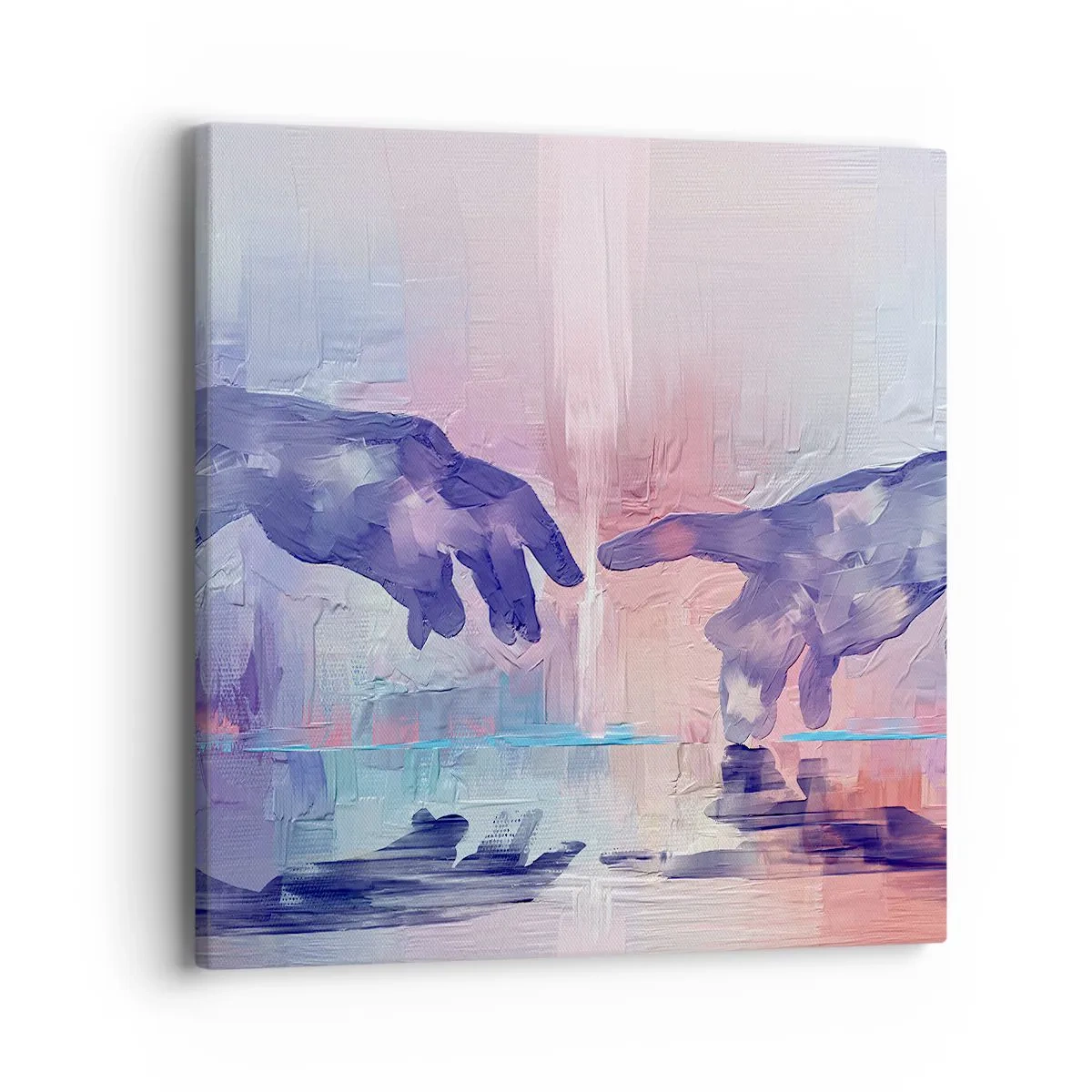 Lærredstryk - Billede på lærred - Den guddommelige gnist af liv - 40x40 cm