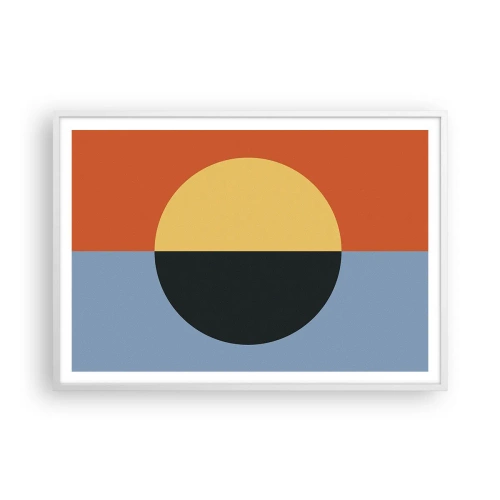 Plakat i hvid ramme - En sammensætning af varme og kølighed - 100x70 cm