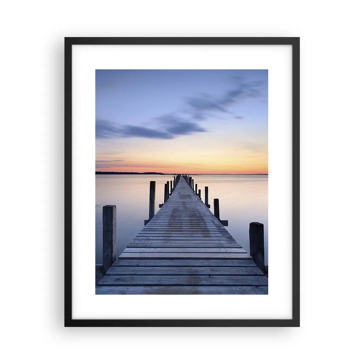 Plakat i sort ramme - Den rolige skumringstid - 40x50 cm