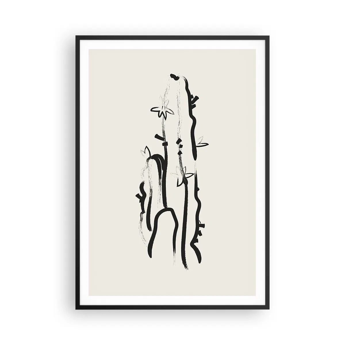 Plakat i sort ramme - Blomstrende urt - 70x100 cm