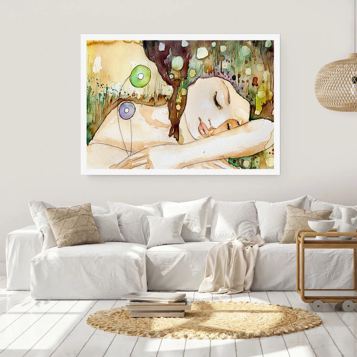 Plakat - Smaragd-violet drøm - 40x30 cm