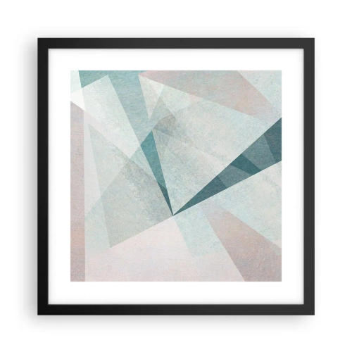Plakat i sort ramme - Rolig og alligevel dynamisk - 40x40 cm