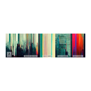 Fototapet Prøve Standard Eco - Futuristisk by - Abstraktion, Teknologi, By - 100x30 cm