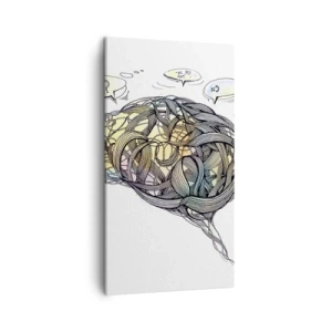 Lærredstryk - Billede på lærred - Mennesket - den store gåde - 45x80 cm