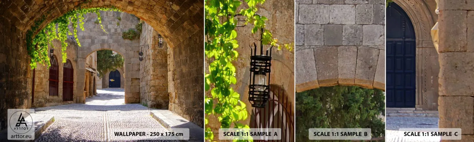 Prøve Fototapet Selvklæbende Deluxe Sticker - Et optog vil snart dukke op - Arkitektur, By, Gyde - 100x30 cm