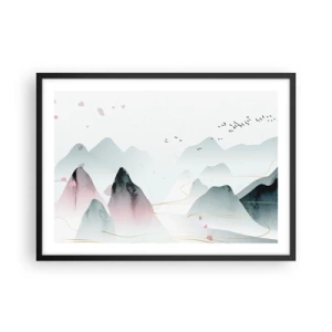 Plakat i sort ramme - Over toppene - 70x50 cm