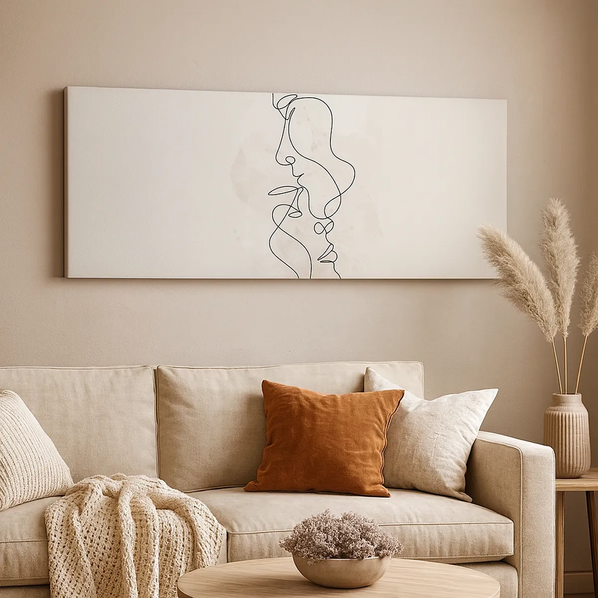 Lærredstryk - Billede på lærred - Omfavnet i en omfavnelse - 30x30 cm