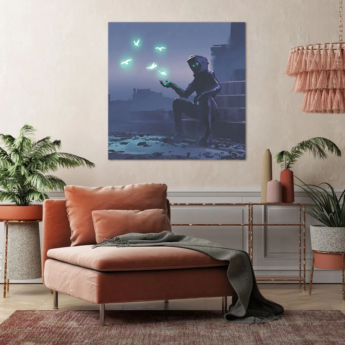 Lærredstryk - Billede på lærred - Livet vil vende tilbage - 40x40 cm