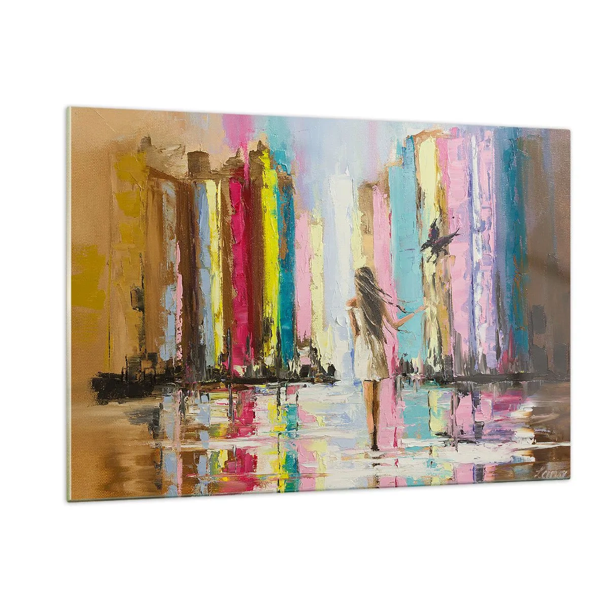 Billede på glas - Følg mig - 120x80 cm