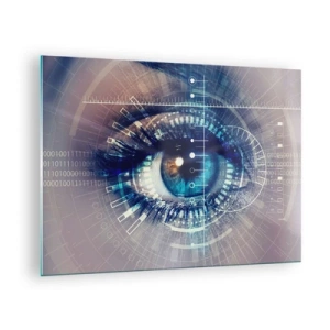 Billede på glas - Et digitalt øje med et futuristisk teknologi- og datatema - 70x50cm - Du tror, 