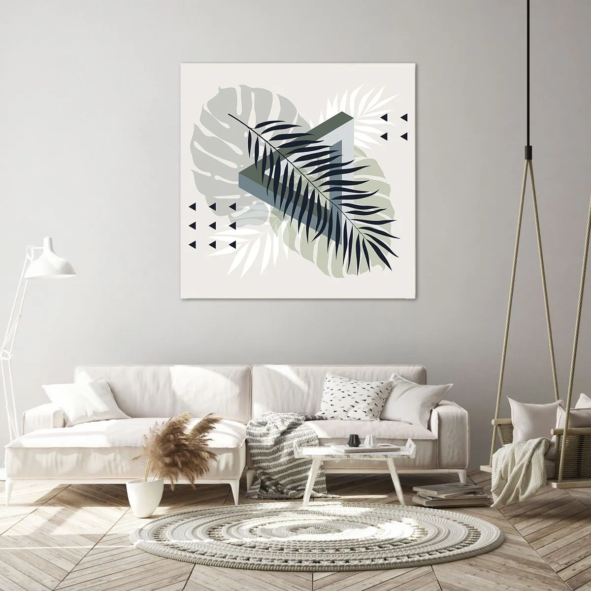 Lærredstryk - Billede på lærred - Natur og geometri - to ordener? - 50x50 cm