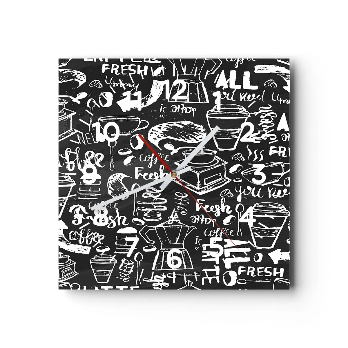 Vægur, Uret - All you need is… - 40x40 cm