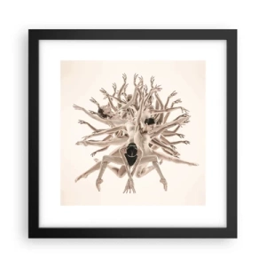 Plakat i sort ramme - Blomstrende i dans - 30x30 cm