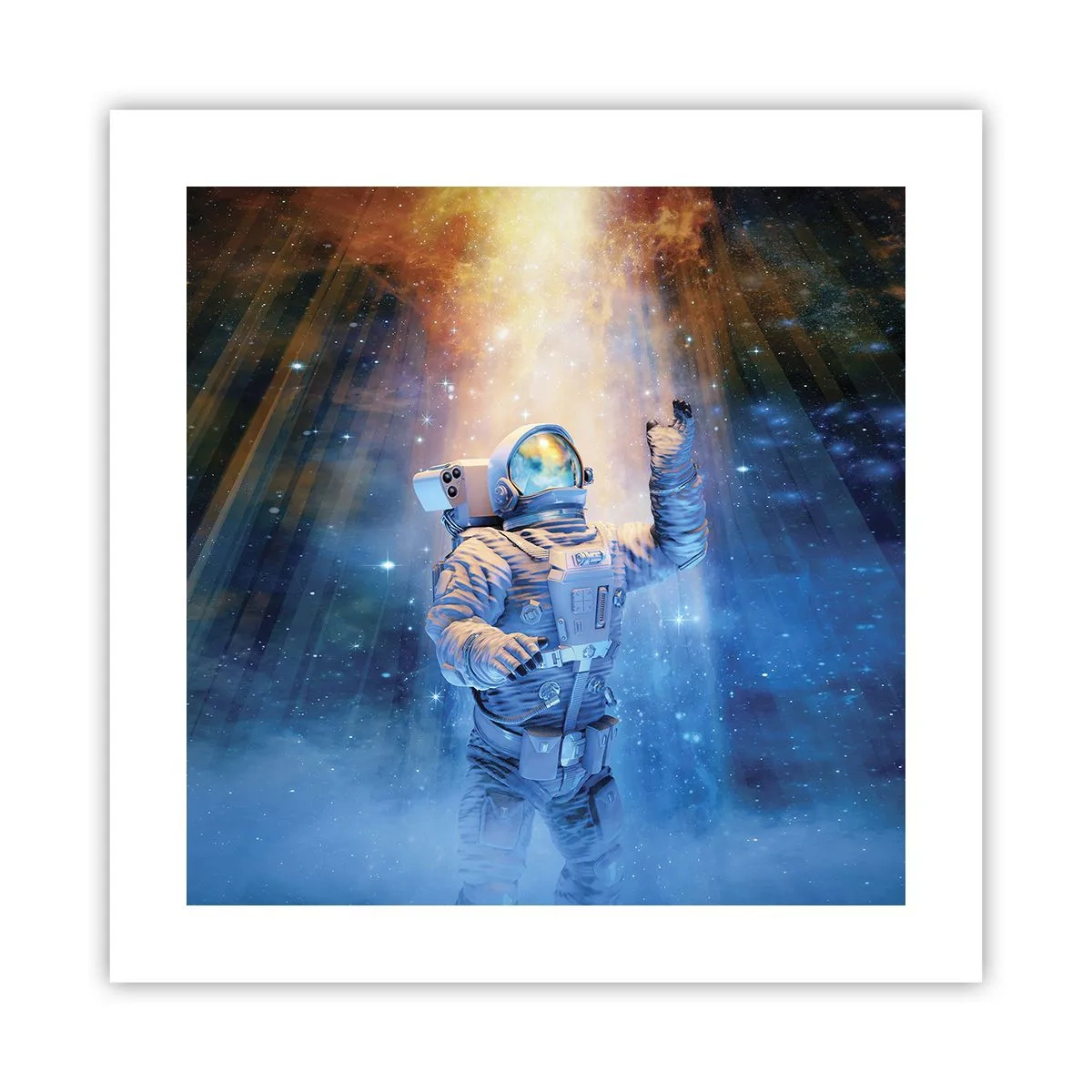 Plakat - Endelig på destinationen - 40x40 cm
