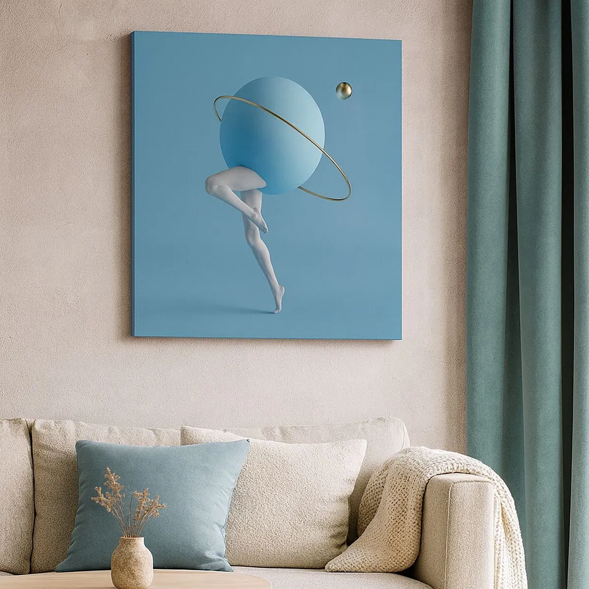 Lærredstryk - Billede på lærred - Og planeterne går amok - 30x30 cm