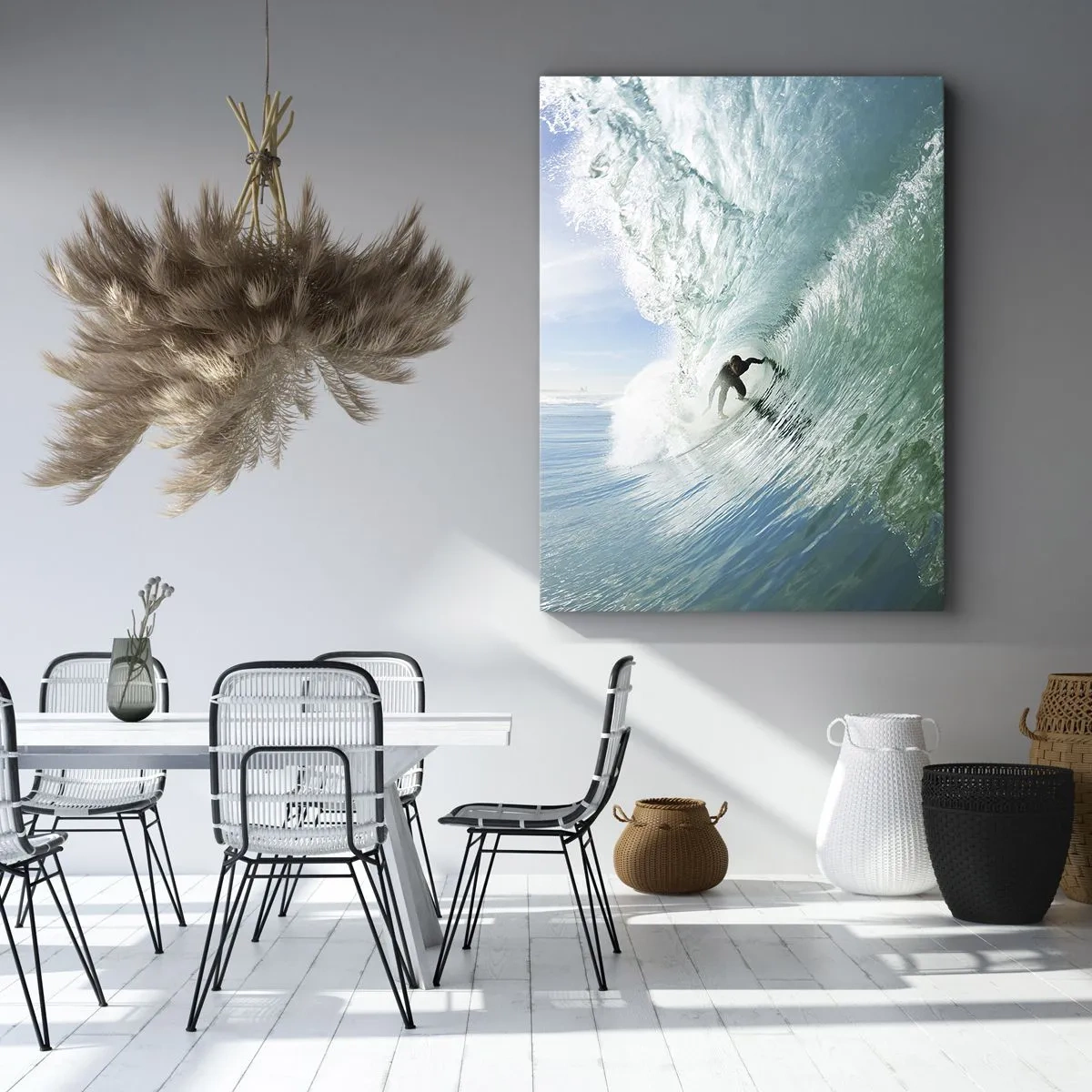Lærredstryk - Billede på lærred - Altid på bølgen - 50x70 cm