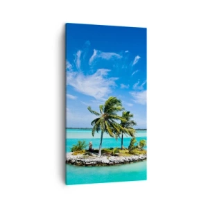 Lærredstryk - Billede på lærred - Paradis på jorden - 45x80 cm