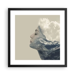 Plakat i sort ramme - Skønheden ved elementerne - 40x40 cm