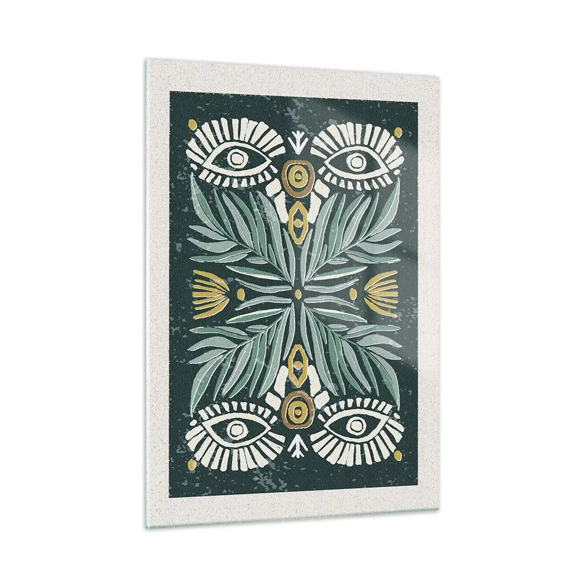 Billede på glas - Som en folkeudskæring - 50x70 cm