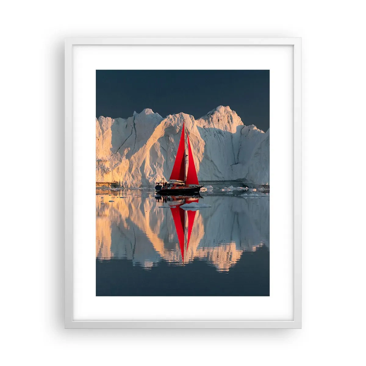 Plakat i hvid ramme - På kanten af verden - 40x50 cm