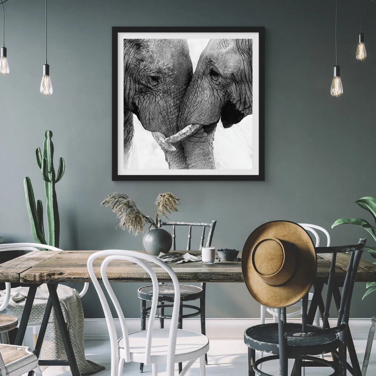 Plakat i sort ramme - Hjertelig tilståelse - 60x60 cm