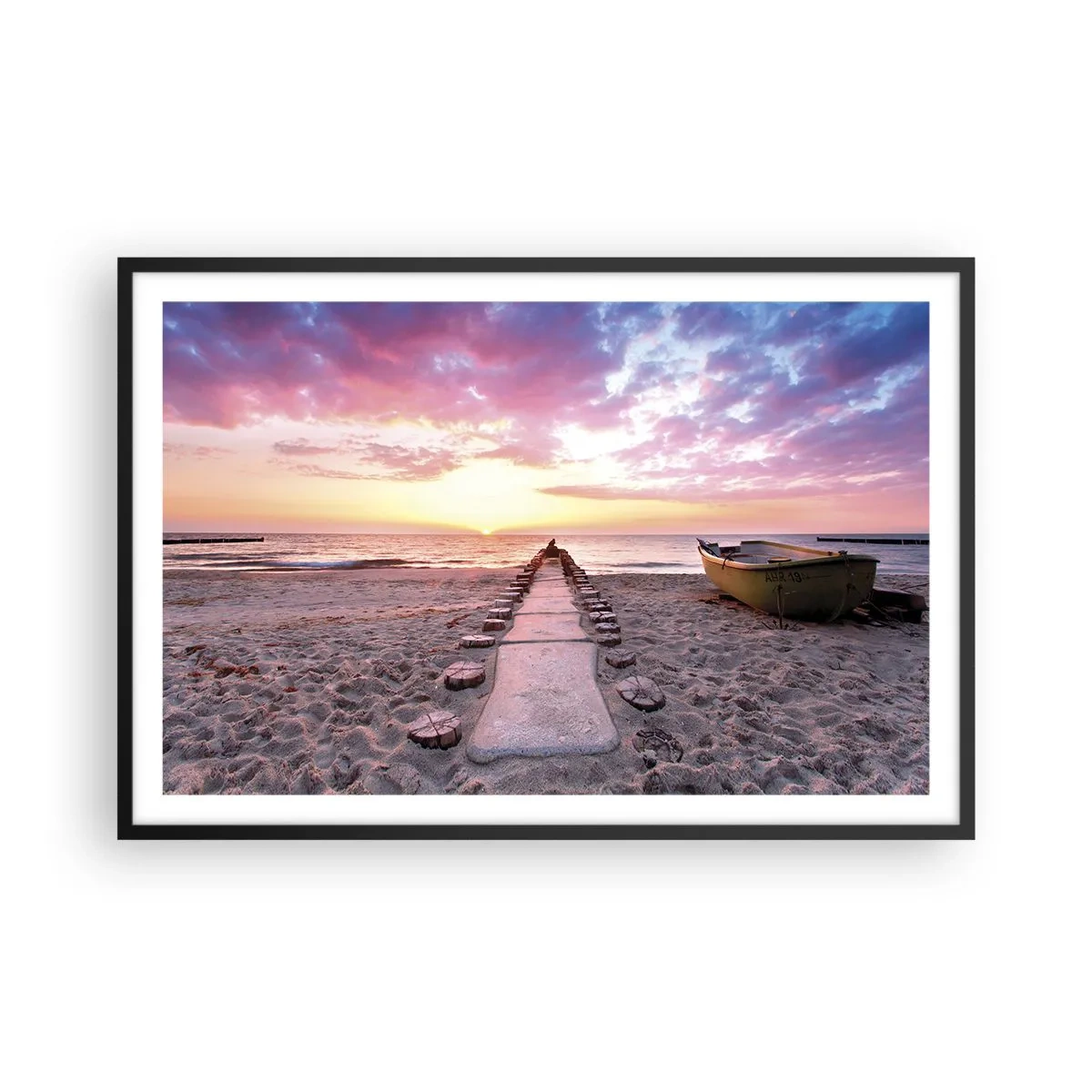 Plakat i sort ramme - Et øjeblik med en dybtgående oplevelse - 91x61 cm