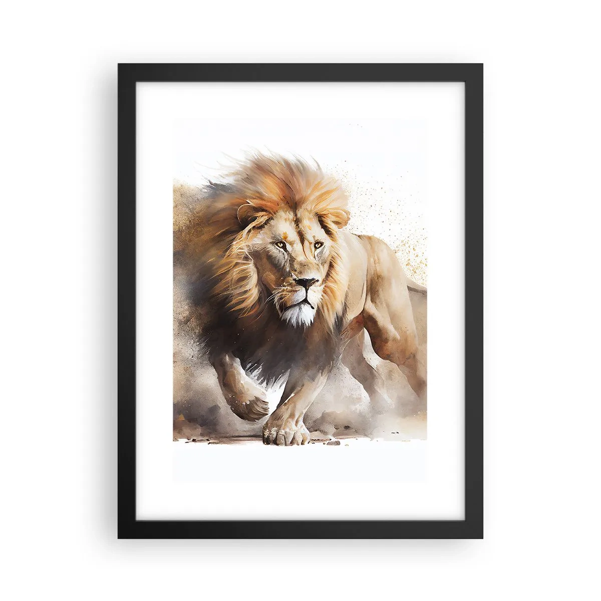 Plakat i sort ramme - Kongen er taget af sted - 30x40 cm