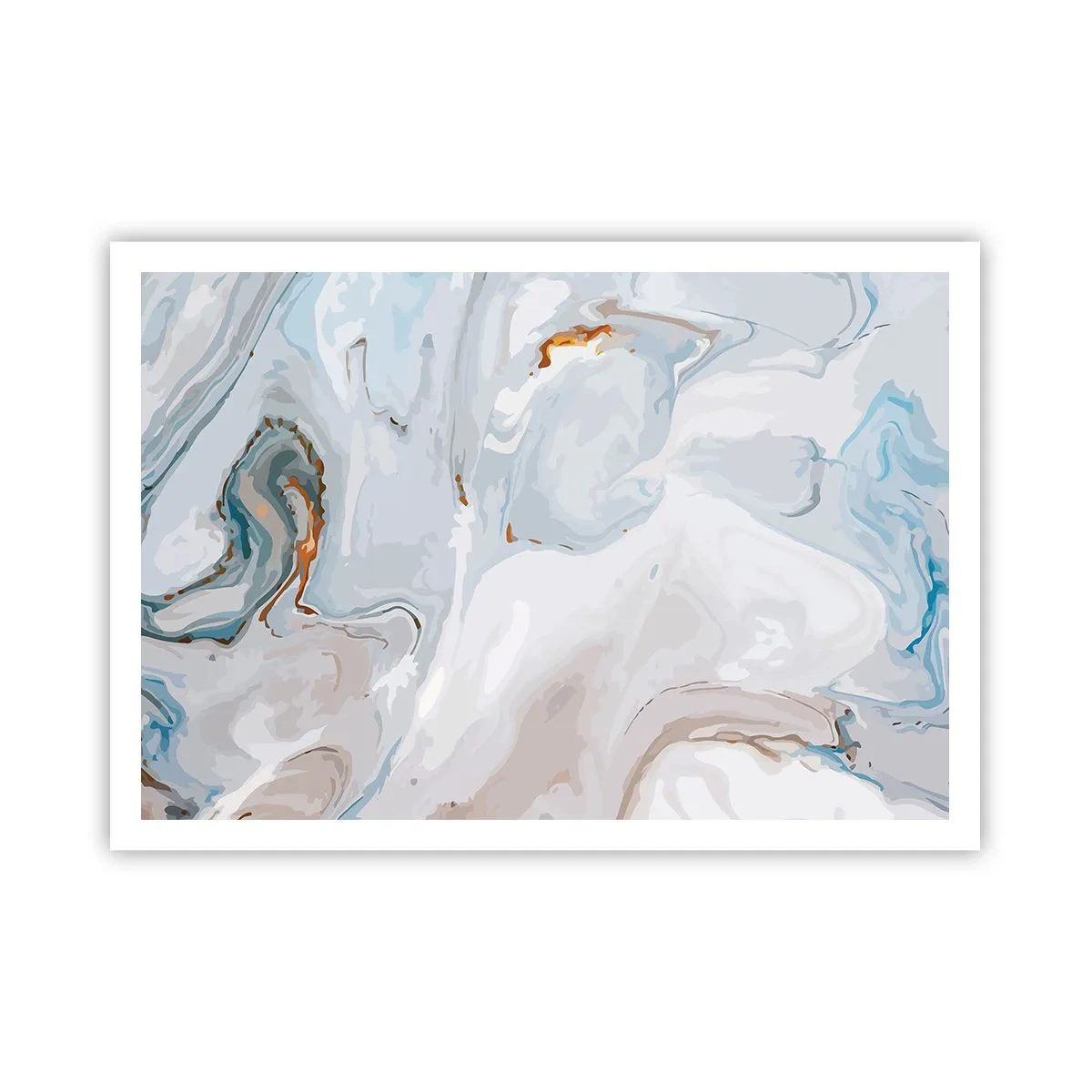 Plakat - Hvid opløftet - 100x70 cm