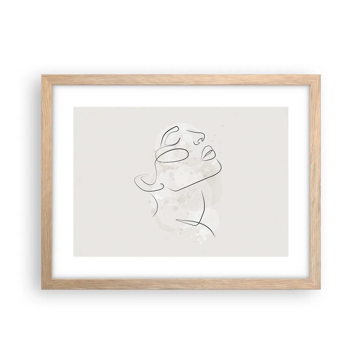 Plakat i ramme af lyst egetræ - Skitse af drømmen - 40x30 cm