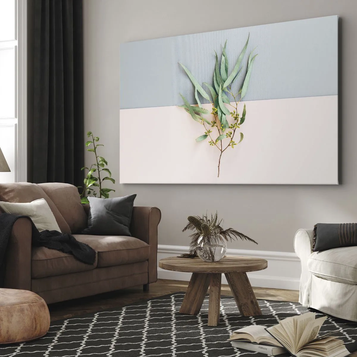 Lærredstryk - Billede på lærred - Pastelfarvernes subtilitet - 100x70 cm