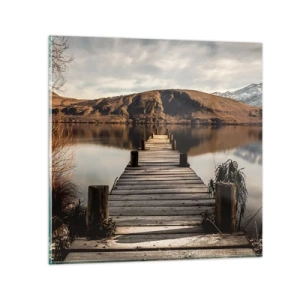 Billede på glas - Et landskab i stilhed - 70x70 cm