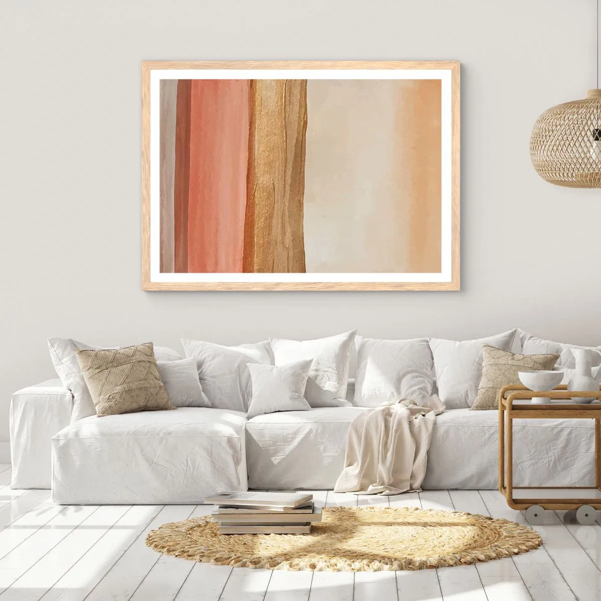Plakat i ramme af lyst egetræ - Lodret sammensætning - 40x30 cm