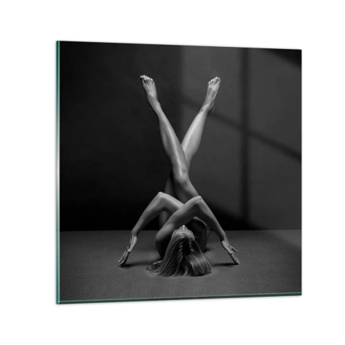 Billede på glas - Nøgenhedens geometri - 30x30 cm